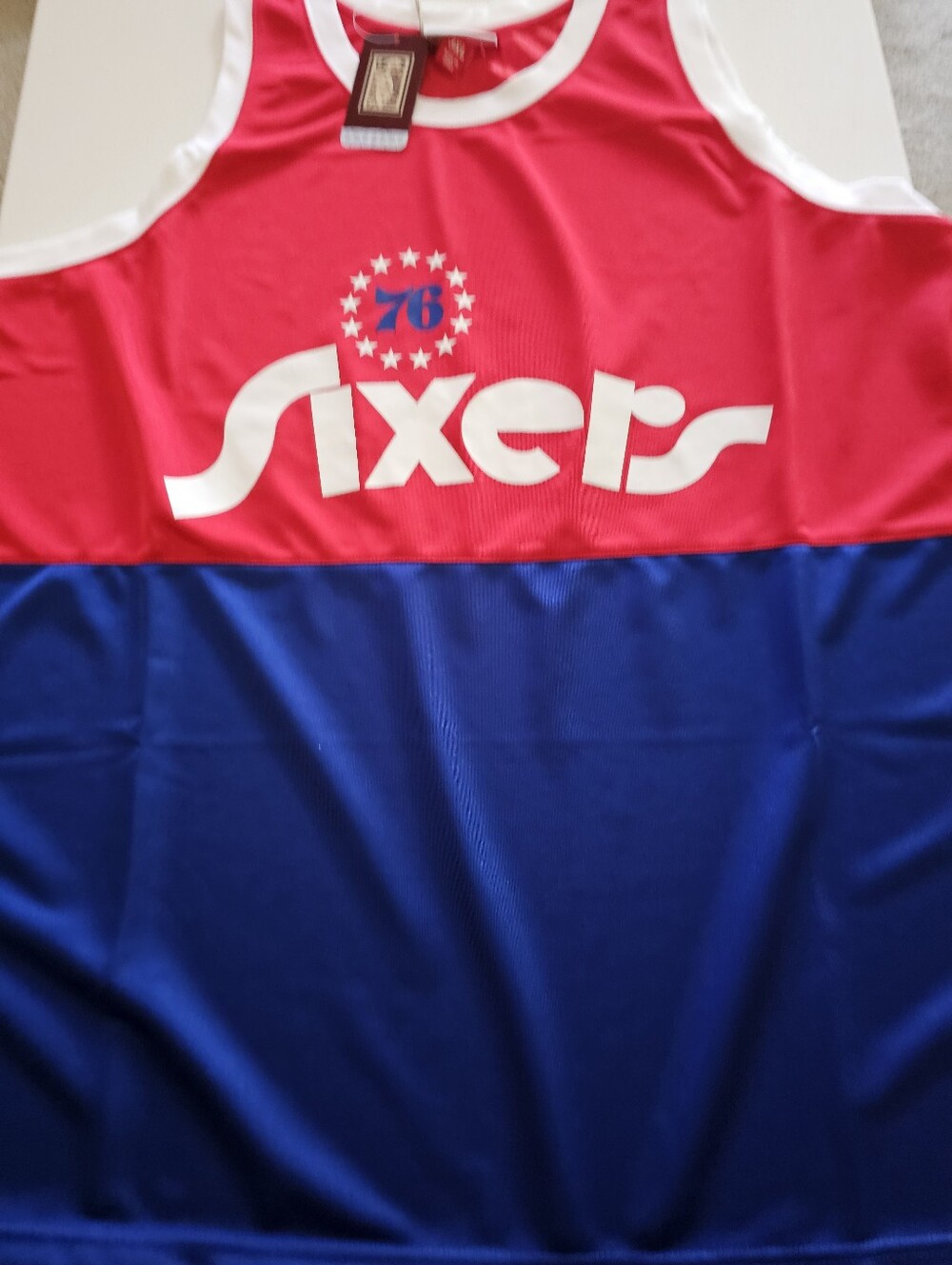 Mitchell & Ness 76ers Heritage Tank Mens 3XL Blue NBA Jersey BNWT Classic